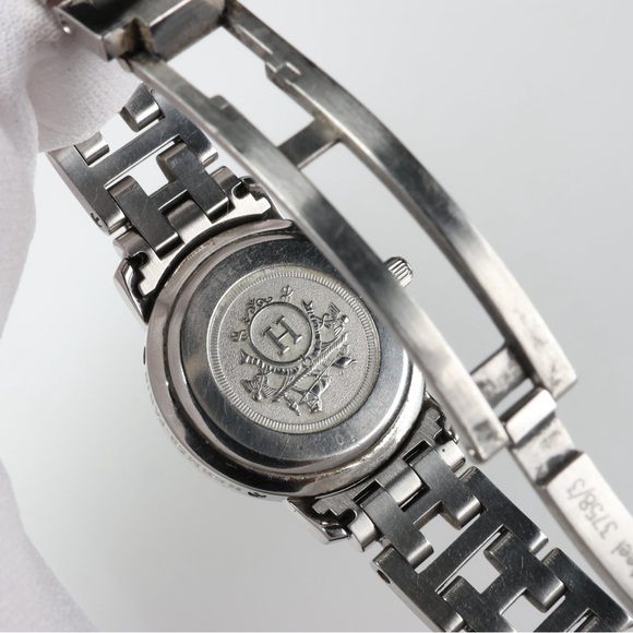 Hermes Clipper CL4.210 Quartz Pink Gold Dial Watch Wristwatch - Picture 10 of 10